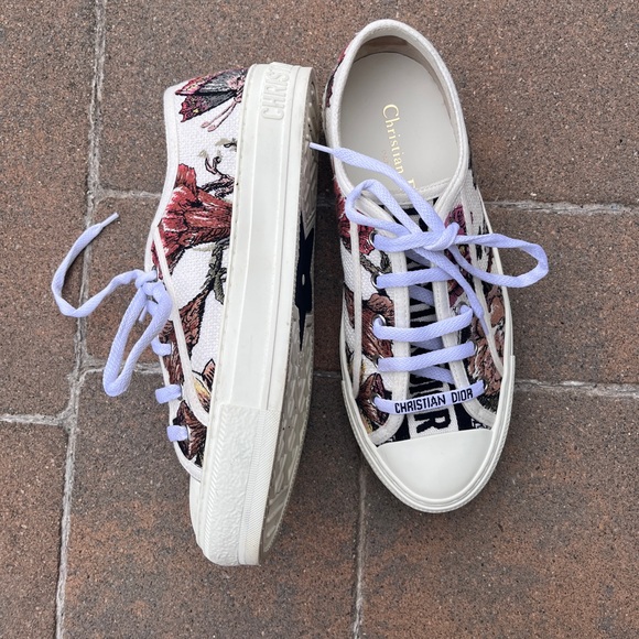 DIOR Walk'n'Dior Platform Floral Sneaker 37 US - Picture 2 of 7